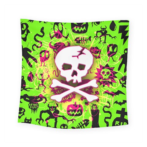 Deathrock Skull & Crossbones Square Tapestry (Small) from ArtsNow.com