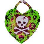 Deathrock Skull & Crossbones Giant Heart Shaped Tote