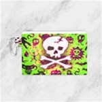 Deathrock Skull & Crossbones Canvas Cosmetic Bag (Small)