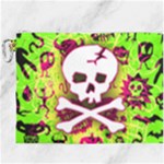 Deathrock Skull & Crossbones Canvas Cosmetic Bag (XXXL)