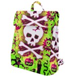 Deathrock Skull & Crossbones Flap Top Backpack