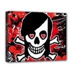 Emo Girl Skull Deluxe Canvas 20  x 16  (Stretched)