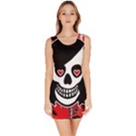 Emo Girl Skull Bodycon Dress