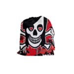 Emo Girl Skull Drawstring Pouch (Medium)