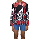 Emo Girl Skull Kids  Long Sleeve Swimwear