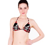 Emo Girl Skull Bikini Top