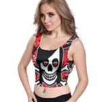 Emo Girl Skull Crop Top