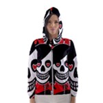 Emo Girl Skull Women s Hooded Windbreaker