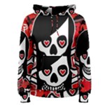 Emo Girl Skull Women s Pullover Hoodie