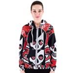 Emo Girl Skull Women s Zipper Hoodie