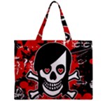 Emo Girl Skull Zipper Mini Tote Bag