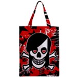 Emo Girl Skull Zipper Classic Tote Bag