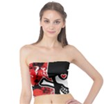 Emo Girl Skull Tube Top