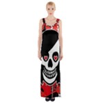 Emo Girl Skull Thigh Split Maxi Dress