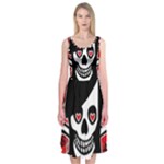 Emo Girl Skull Midi Sleeveless Dress