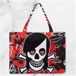 Emo Girl Skull Zipper Medium Tote Bag