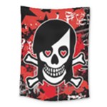 Emo Girl Skull Medium Tapestry