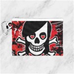 Emo Girl Skull Canvas Cosmetic Bag (Medium)