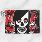 Emo Girl Skull Canvas Cosmetic Bag (XL)