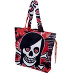 Emo Girl Skull Drawstring Tote Bag