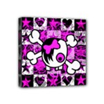 Emo Scene Girl Skull Mini Canvas 4  x 4  (Stretched)