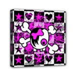 Emo Scene Girl Skull Mini Canvas 6  x 6  (Stretched)