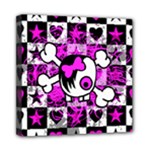 Emo Scene Girl Skull Mini Canvas 8  x 8  (Stretched)