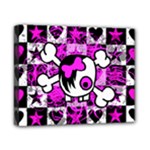 Emo Scene Girl Skull Canvas 10  x 8  (Stretched)