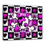 Emo Scene Girl Skull Canvas 24  x 20  (Stretched)