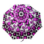 Emo Scene Girl Skull Folding Umbrella