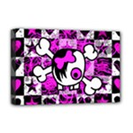 Emo Scene Girl Skull Deluxe Canvas 18  x 12  (Stretched)