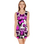 Emo Scene Girl Skull Bodycon Dress