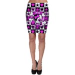 Emo Scene Girl Skull Bodycon Skirt