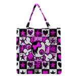 Emo Scene Girl Skull Grocery Tote Bag