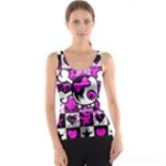 Emo Scene Girl Skull Tank Top