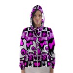 Emo Scene Girl Skull Women s Hooded Windbreaker