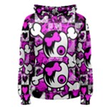 Emo Scene Girl Skull Women s Pullover Hoodie