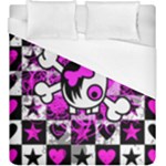 Emo Scene Girl Skull Duvet Cover (King Size)