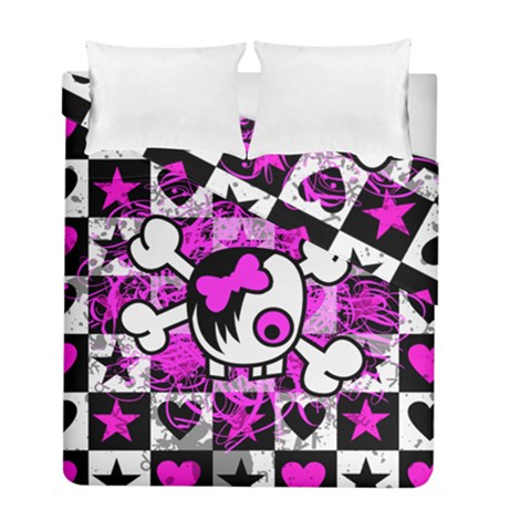 Emo Scene Girl Skull Duvet Cover Double Side (Full/ Double Size) from ArtsNow.com
