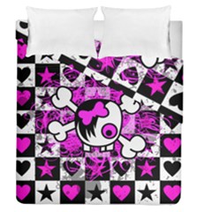 Emo Scene Girl Skull Duvet Cover Double Side (Queen Size) from ArtsNow.com