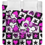 Emo Scene Girl Skull Duvet Cover Double Side (King Size)