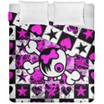 Emo Scene Girl Skull Duvet Cover Double Side (California King Size)