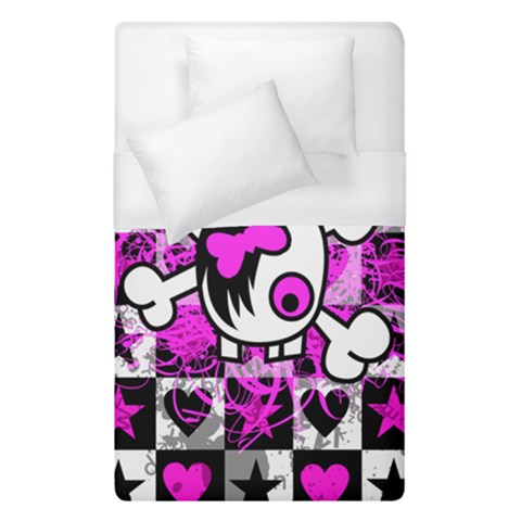 Emo Scene Girl Skull Duvet Cover (Single Size) from ArtsNow.com