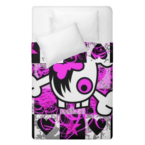 Emo Scene Girl Skull Duvet Cover Double Side (Single Size) from ArtsNow.com