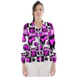 Emo Scene Girl Skull Women s Windbreaker