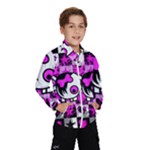 Emo Scene Girl Skull Kids  Windbreaker