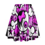 Emo Scene Girl Skull High Waist Skirt