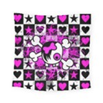 Emo Scene Girl Skull Square Tapestry (Small)