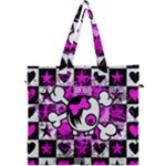 Emo Scene Girl Skull Canvas Travel Bag