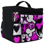 Emo Scene Girl Skull Make Up Travel Bag (Big)